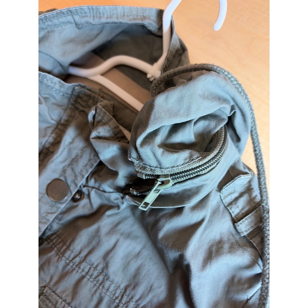 YMI Vintage Utility Field Jacket Olive Green Hooded Drawstring Waist Womens M - Picture 6 of 7